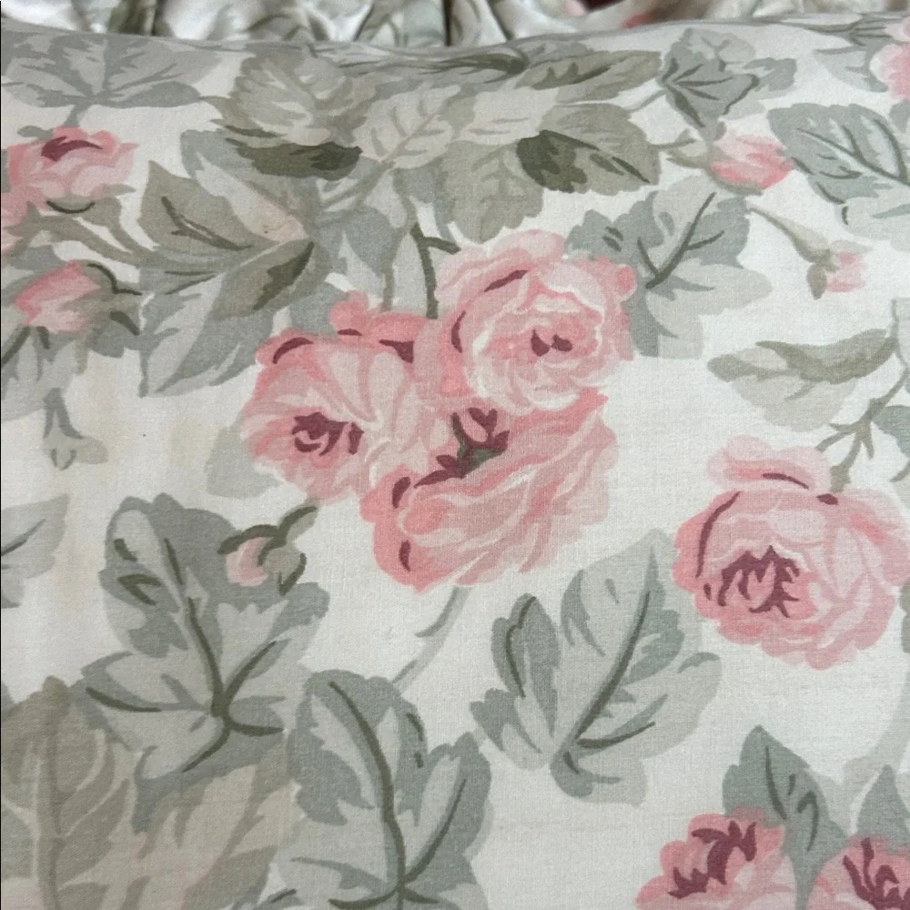 Laura Ashley vintage Floral Pillow Shams with Ruffle Trim